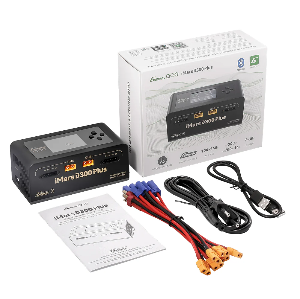 Gens ace iMars D300 Plus Smart Charger | Dual-Channel | G-tech | EB Black - Image 14