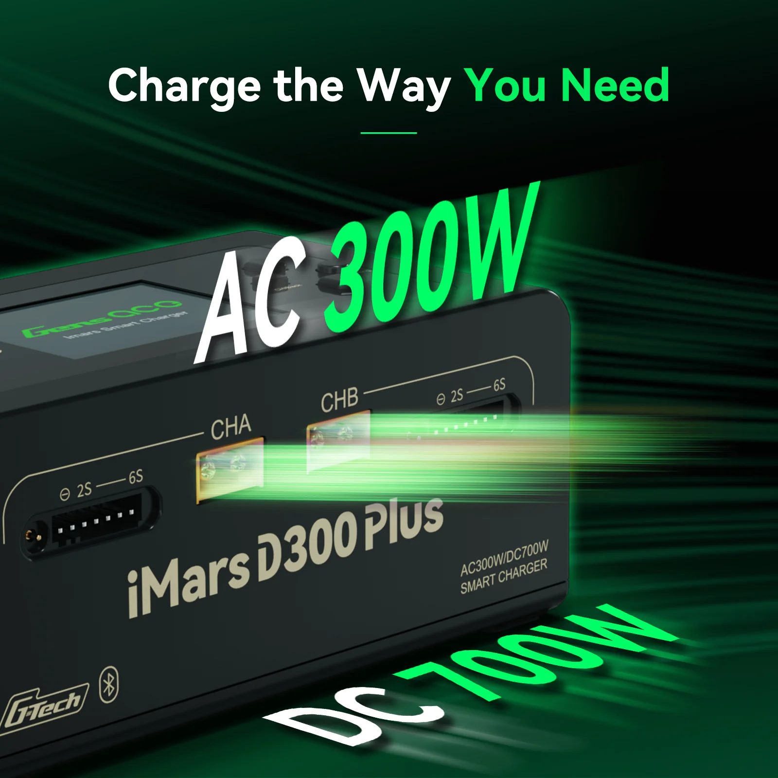 Gens ace iMars D300 Plus Smart Charger | Dual-Channel | G-tech | EB Black - Image 5