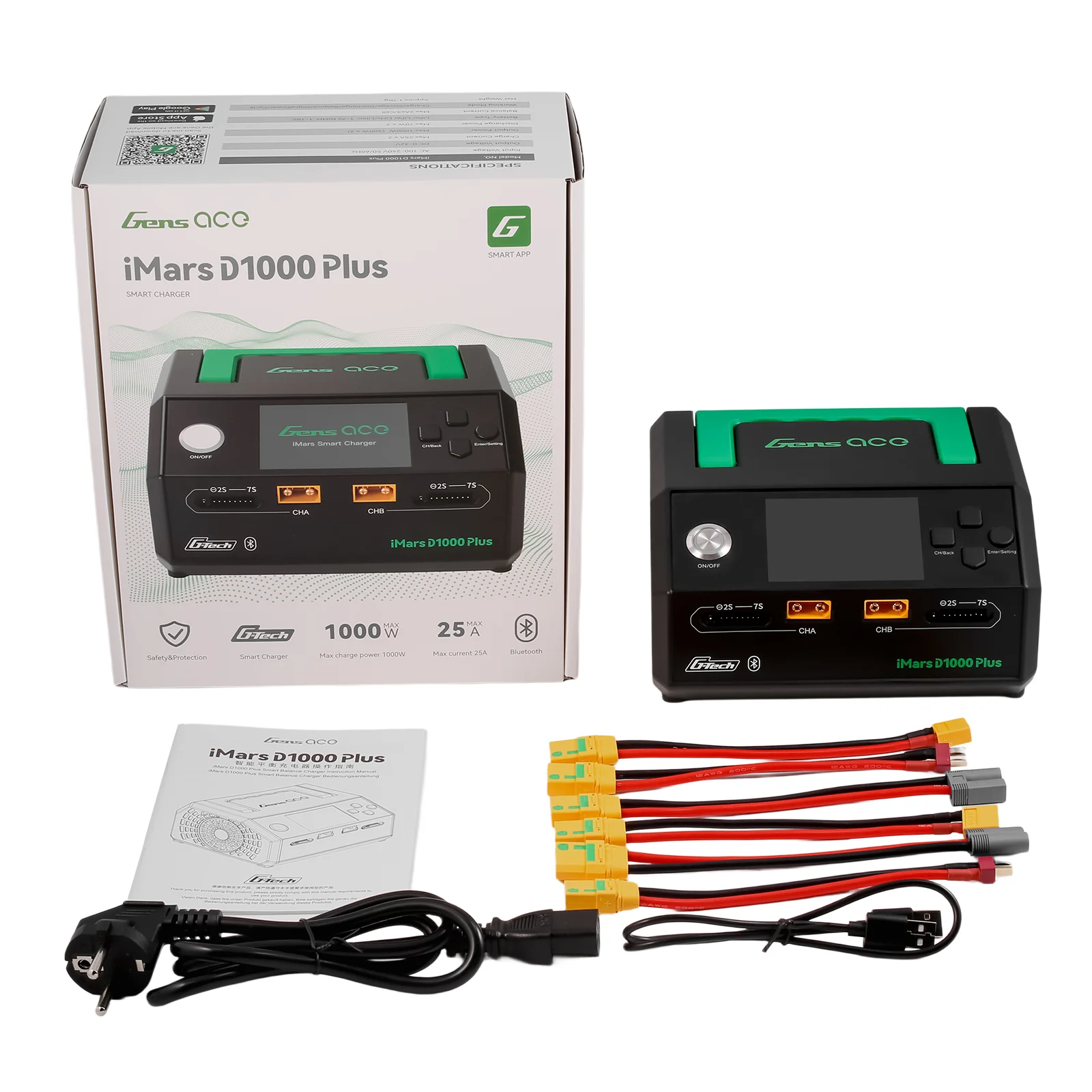 Gens ace iMars D1000 Plus Smart Charger | Dual Channel | AC 1000W | G-Tech - Image 14