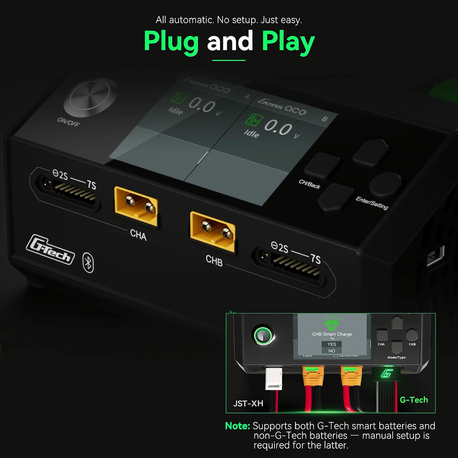 Gens ace iMars D1000 Plus Smart Charger | Dual Channel | AC 1000W | G-Tech - Image 4