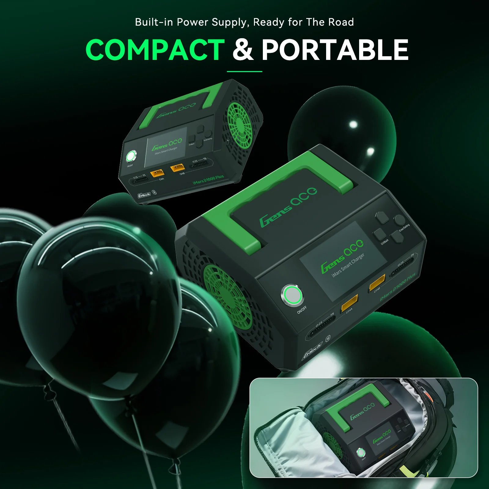 Gens ace iMars D1000 Plus Smart Charger | Dual Channel | AC 1000W | G-Tech - Image 7