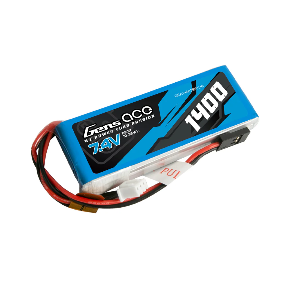 Gens ace 1400mAh 7.4V 2S1P Transmitter Lipo Battery Pack with JR-plug - Image 4
