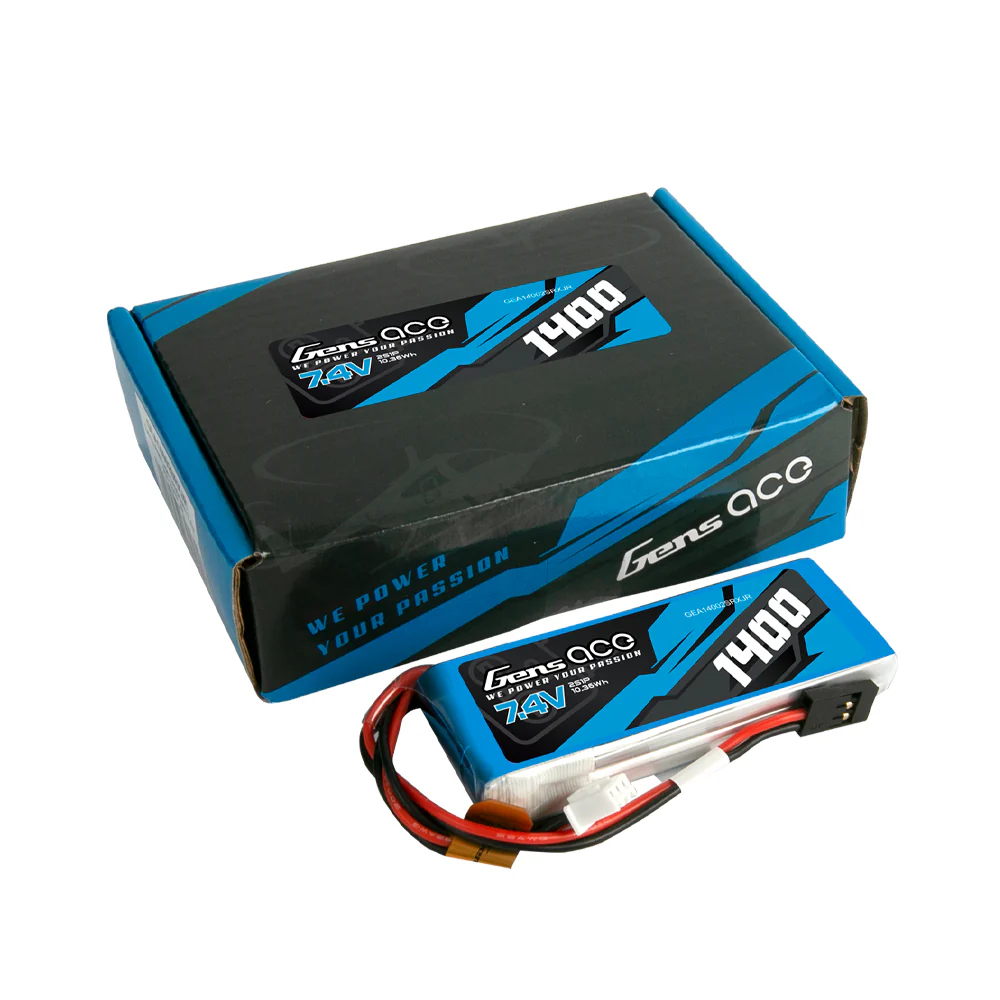 Gens ace 1400mAh 7.4V 2S1P Transmitter Lipo Battery Pack with JR-plug - Image 5