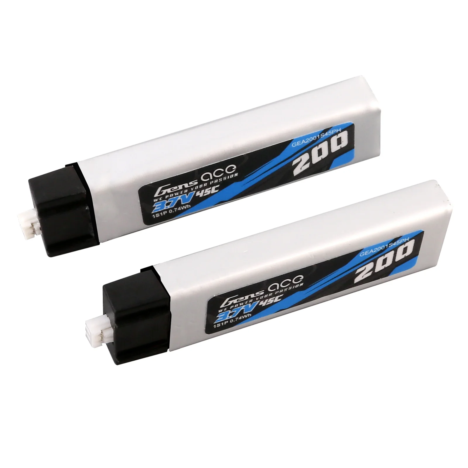 Gens ace 200mAh 3.7V 45C 1S1P Lipo Battery (2pcs) - Image 4