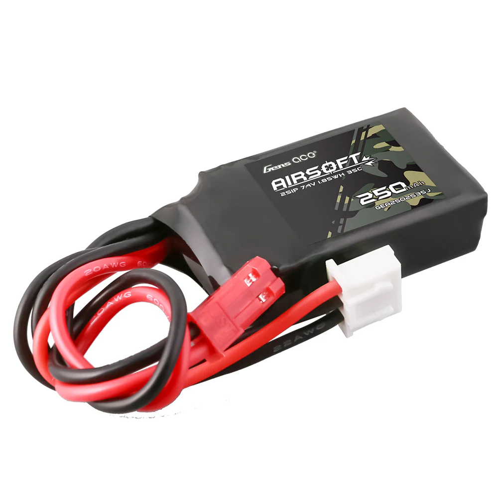 Gens ace 250mAh 7.4V 35C 2S1P Airsoft Gun ( HPA ) Lipo Battery  with JST-SYP Plug - Image 5