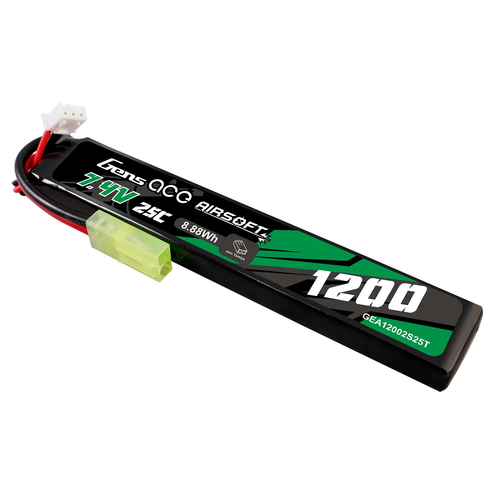 Gens ace 25C 1200mAh 2S1P 7.4V Airsoft Gun Lipo Battery with Tamiya Plug - Image 3