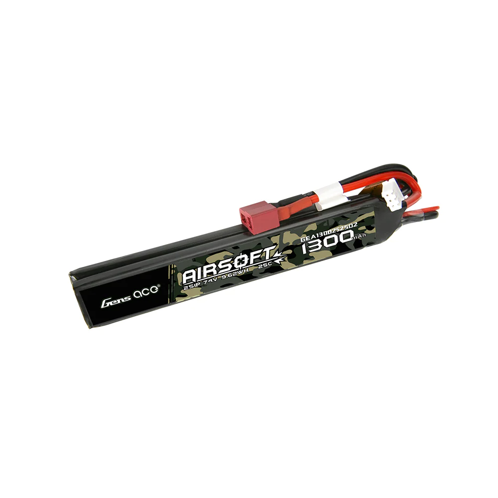 Gens ace 25C 1300mAh 2S1P 7.4V Saddle Airsoft Gun Lipo Battery with Deans(T) Plug - Image 3