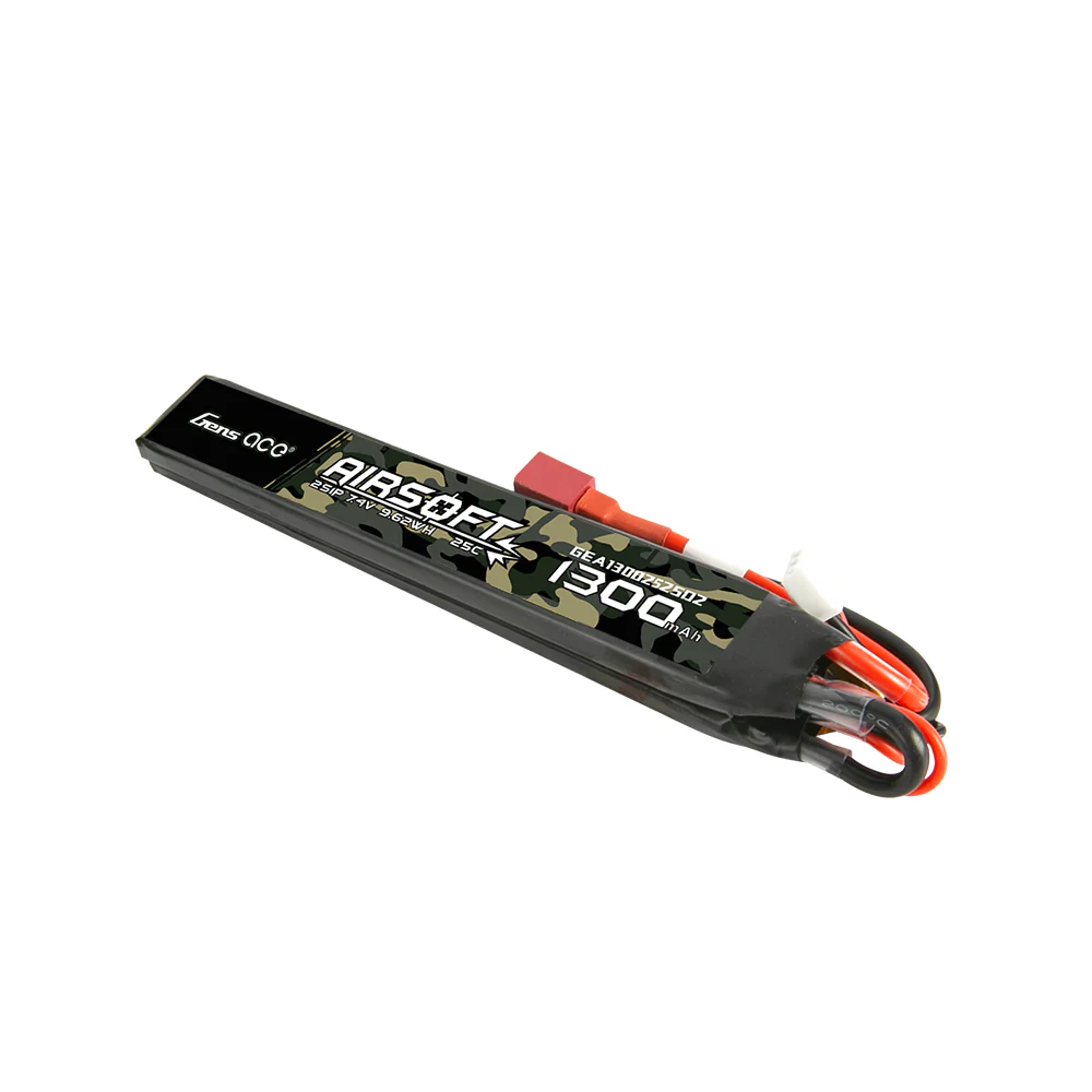 Gens ace 25C 1300mAh 2S1P 7.4V Saddle Airsoft Gun Lipo Battery with Deans(T) Plug - Image 4