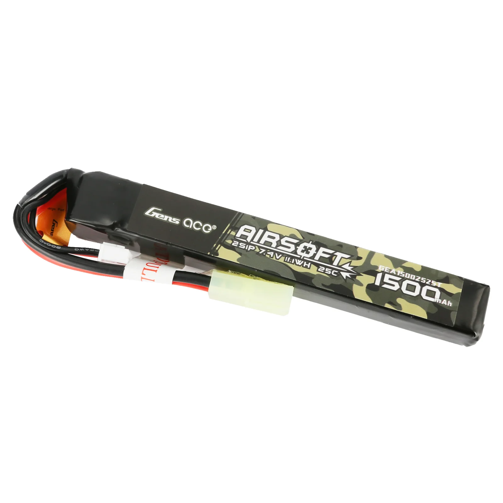 Gens ace 25C 1500mAh 2S1P 7.4V Airsoft Gun Lipo Battery with mini Tamiya Plug - Image 4