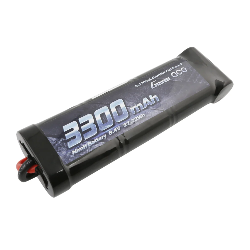 Gens ace  3300mAh  8.4V  7-Cell NiMH Flat Battery Pack  with T-plug - Image 3