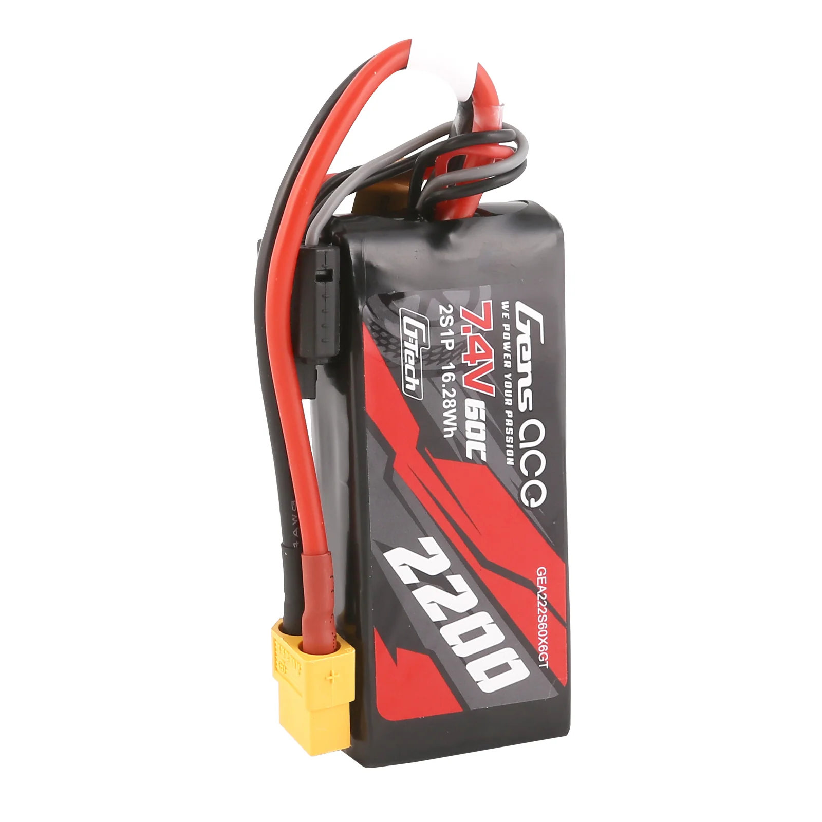 Gens ace G-Tech 2200mAh 7.4V 60C 2S1P Lipo Battery With XT60 Plug - Image 4