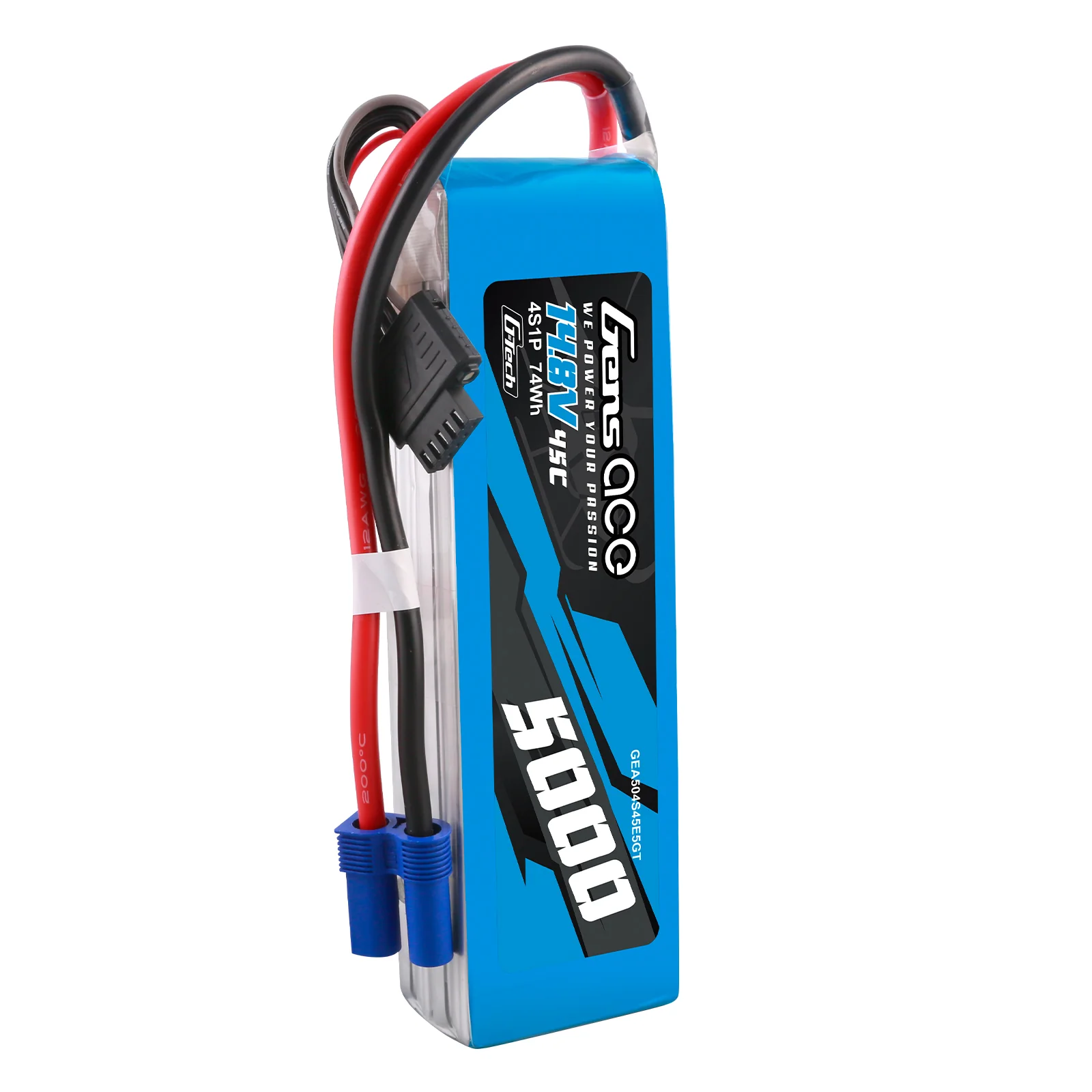 Gens ace G-Tech 5000mAh 14.8V 45C 4S1P Heli Lipo Battery with EC5 Plug - Image 4
