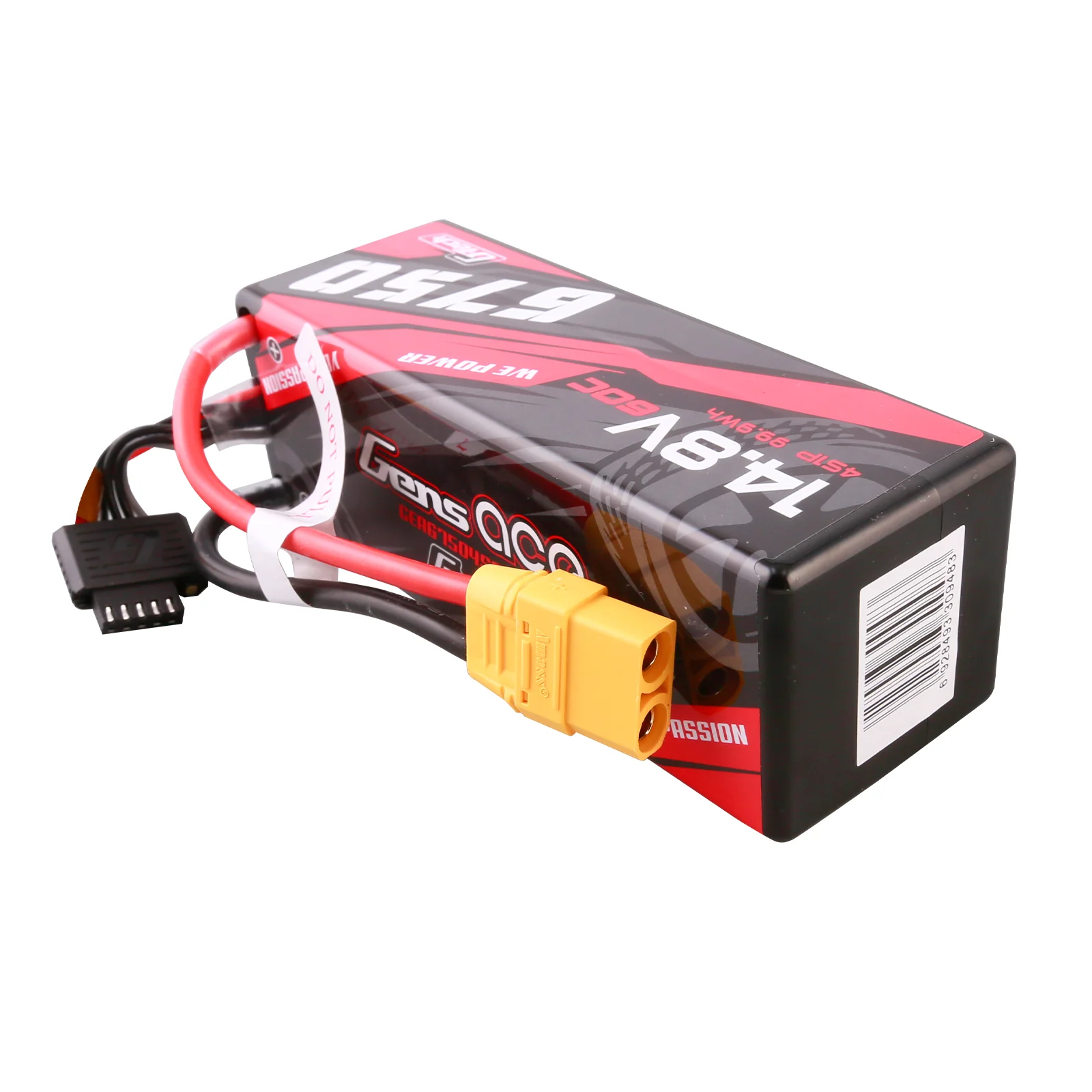 Gens ace G-Tech Hardcase 6750mAh 14.8V 60C 4S1P Lipo Battery with XT90 Plug - Image 3