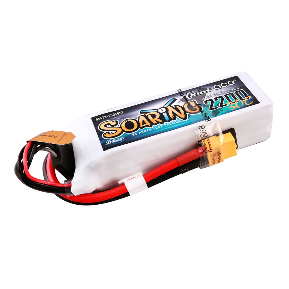 Gens ace G-Tech Soaring 2200mAh 14.8V 30C 4S1P Lipo Battery Pack with XT60 plug - Image 3
