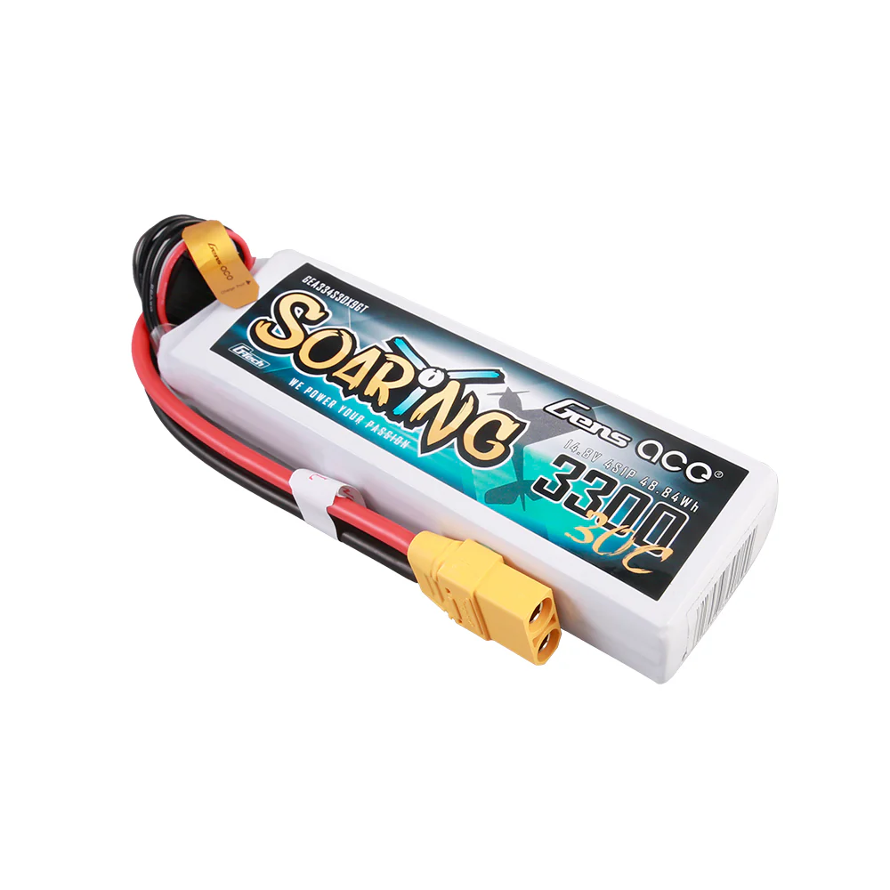 Gens ace G-Tech Soaring 3300mAh 14.8V 30C 4S1P Lipo Battery Pack with XT90 plug - Image 3