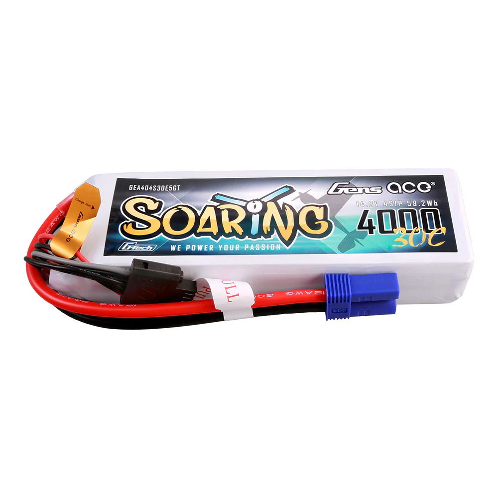 Gens ace G-Tech Soaring 4000mAh 14.8V 30C 4S1P Lipo Battery Pack with EC5 plug - Image 4