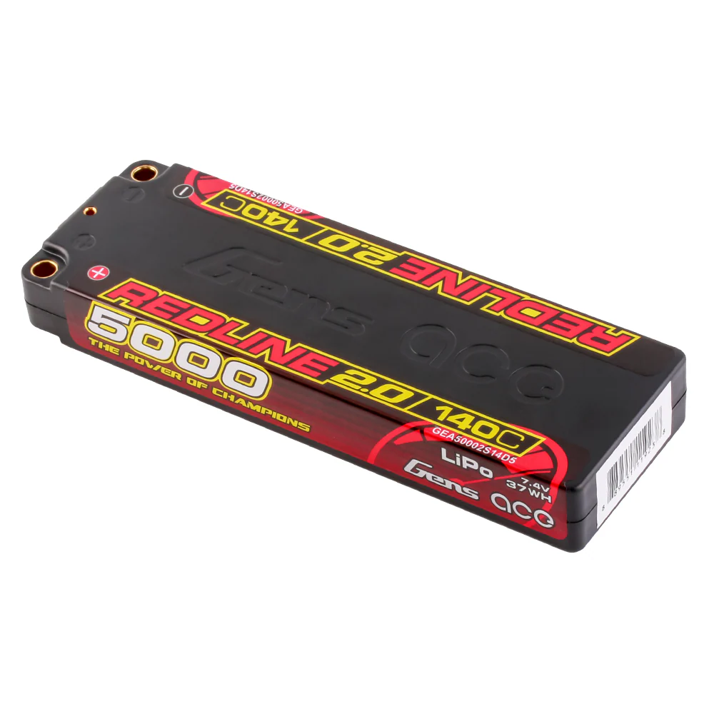 Gens ace Redline 2.0 Series 5000mAh 2S 7.4V 140C HardCase Lipo Battery Pack with Hardcase 56# - Image 3