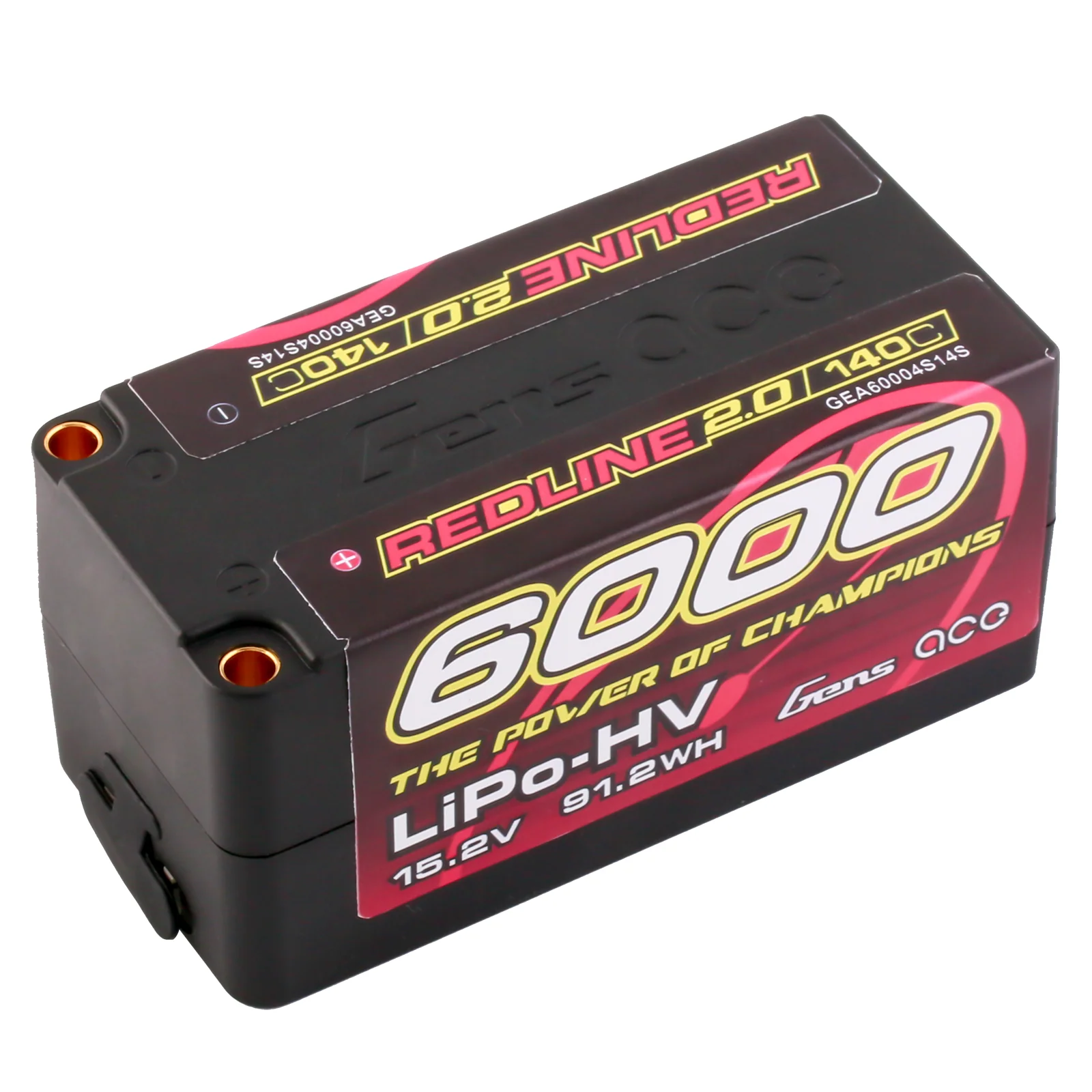 Gens ace Redline 2.0 Series 6000mAh 4S2P 15.2V 140C HardCase HV Lipo Battery Pack with Hardcase 69# - Image 3