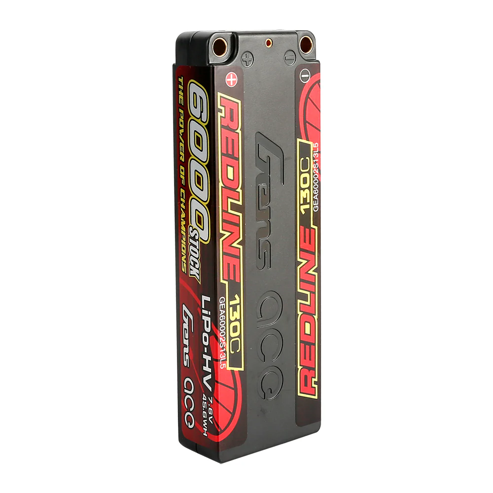 Gens ace Redline 1.0 6000mAh 2S2P 7.6V 130C HardCase 57# HV Lipo Battery - Image 4