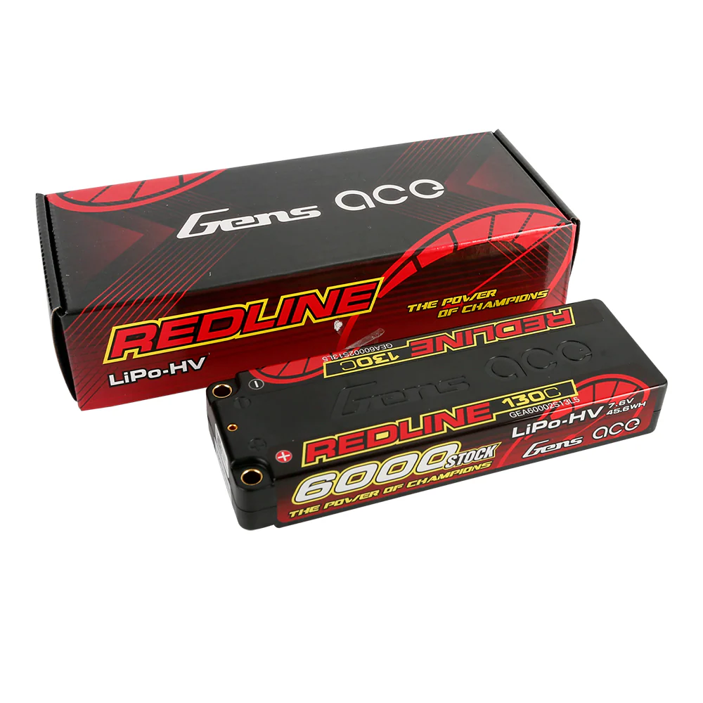 Gens ace Redline 1.0 6000mAh 2S2P 7.6V 130C HardCase 57# HV Lipo Battery - Image 5