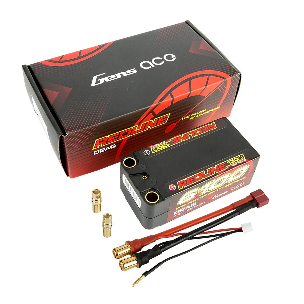 Gens ace Redline 1.0 6100mAh 2S2P 7.4V 130C HardCase 71# LiPo Battery - Image 5