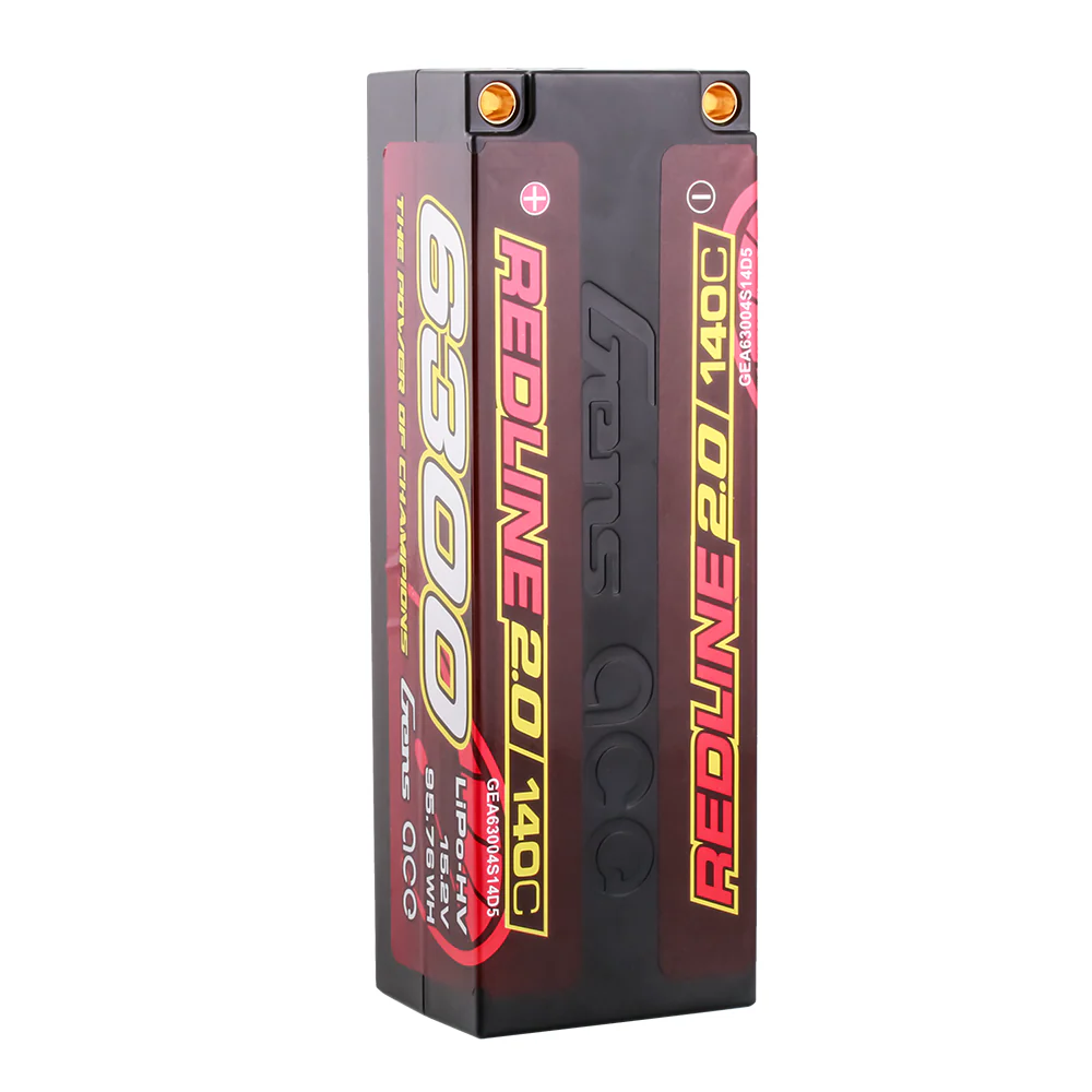 Gens ace Redline 2.0 Series 6300mAh 4S 15.2V 140C HardCase HV Lipo Battery Pack with Hardcase 59# - Image 4