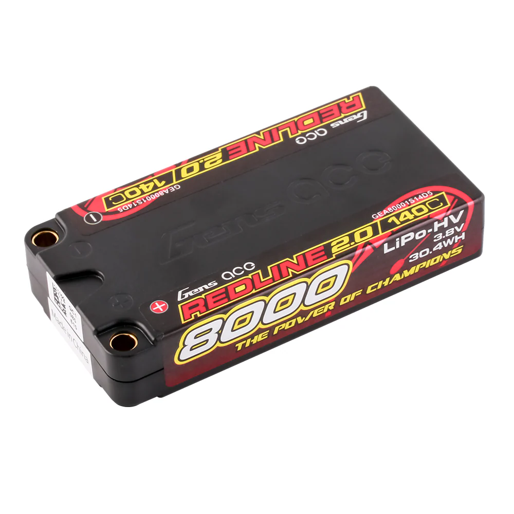 Gens ace Redline 2.0 Series 8000mAh 1S2P 3.8V 140C HardCase HV Lipo Battery Pack with Hardcase 65# - Image 3