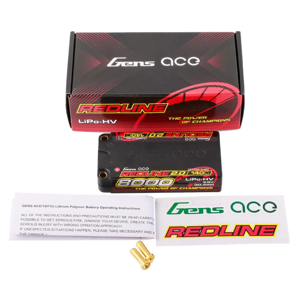 Gens ace Redline 2.0 Series 8000mAh 1S2P 3.8V 140C HardCase HV Lipo Battery Pack with Hardcase 65# - Image 5