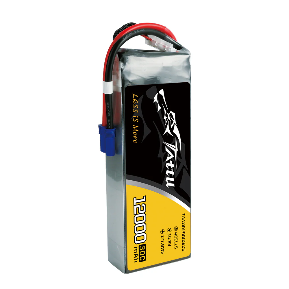 Tattu 12000mAh 14.8V 30C 4S1P Lipo Battery Pack with EC5 - Image 3