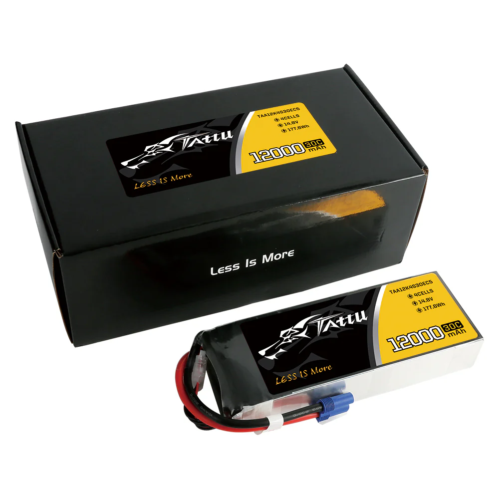 Tattu 12000mAh 14.8V 30C 4S1P Lipo Battery Pack with EC5 - Image 5