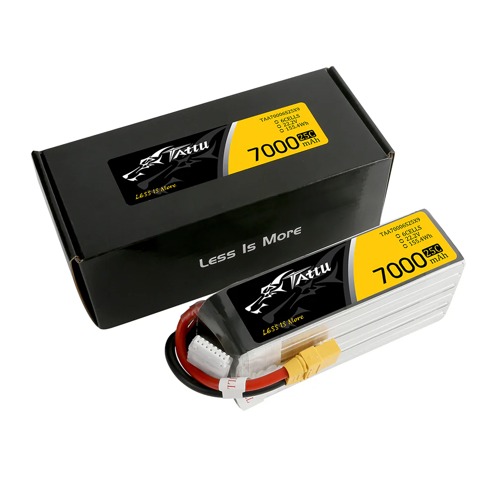 Tattu 7000mAh 6S 22.2V 25C Lipo Battery pack with XT90 - Image 5